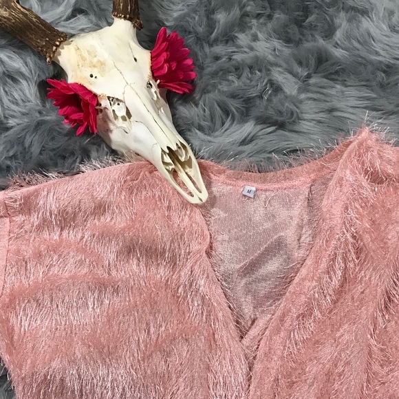 Pink Eyelash Cardigan - Picture 3 of 3